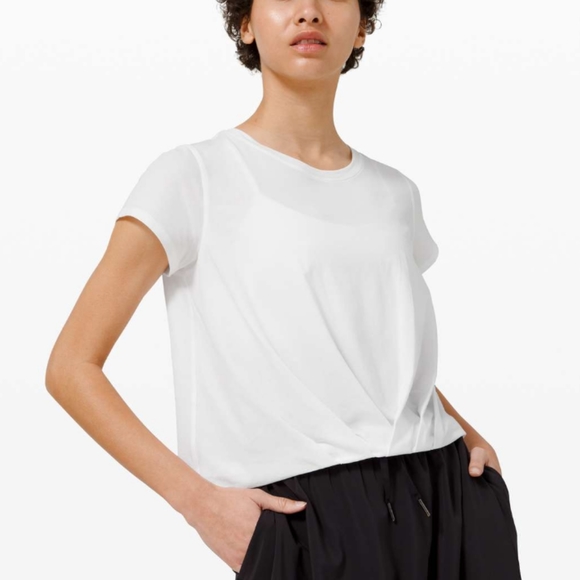 lululemon athletica Tops - Lululemon Pleats and Thank You Short Sleeve
